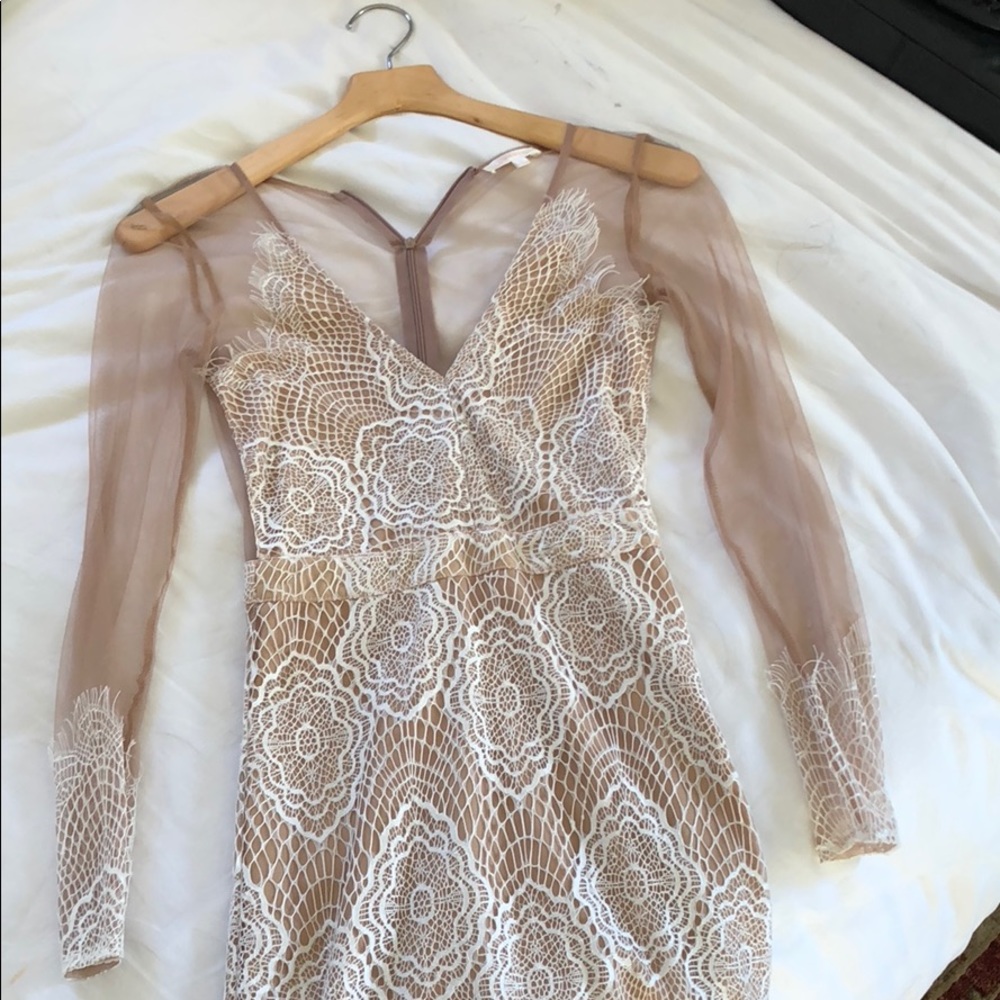 Lace nude dress